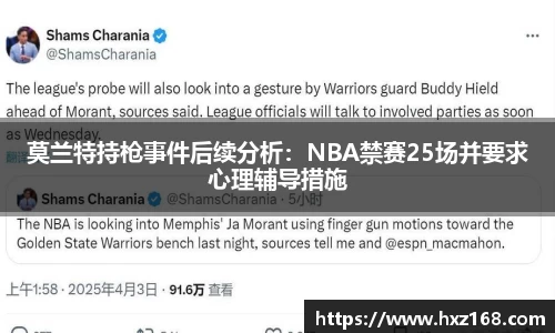 莫兰特持枪事件后续分析：NBA禁赛25场并要求心理辅导措施